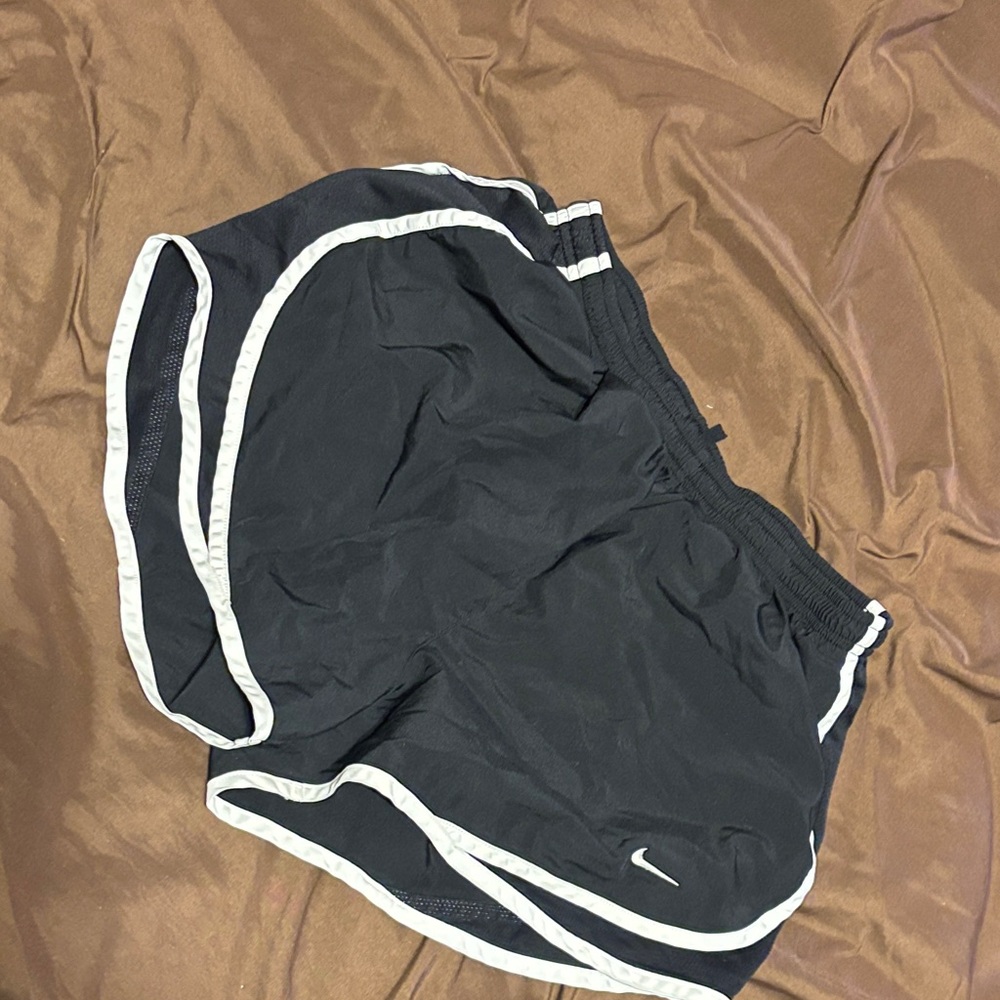 Nike Black Athletic Shorts with White Trim